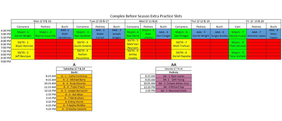 Spring 2026 Extra Practice Slot
