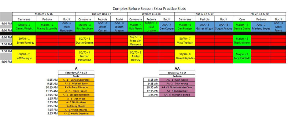 Spring 2026 Extra Practice Slot